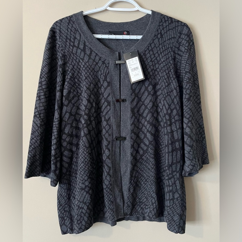 Laura NWT Grey Cardigan Size Large Petite